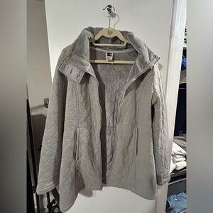 Grey north face winter jacket